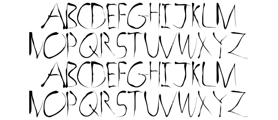 Horror Sketchfont specimens