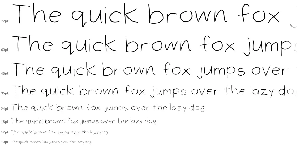 Ibis Handwritingfont waterfall