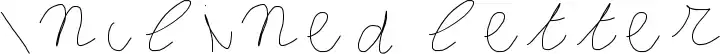 Inclined letter