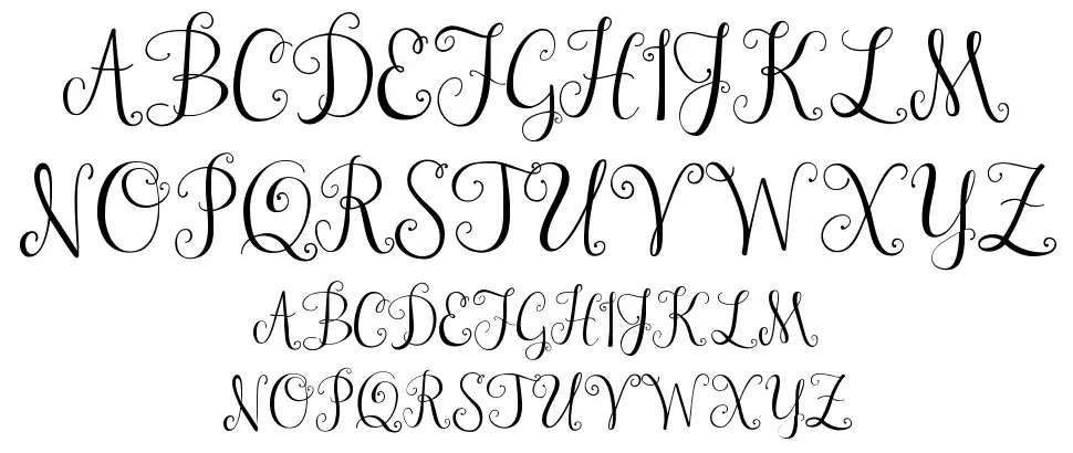 Janda Stylish Monogramfont specimens