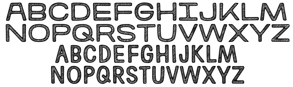 Kitestrings Sketchedfont specimens