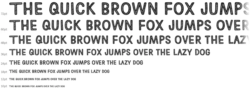Kitestrings Sketchedfont waterfall