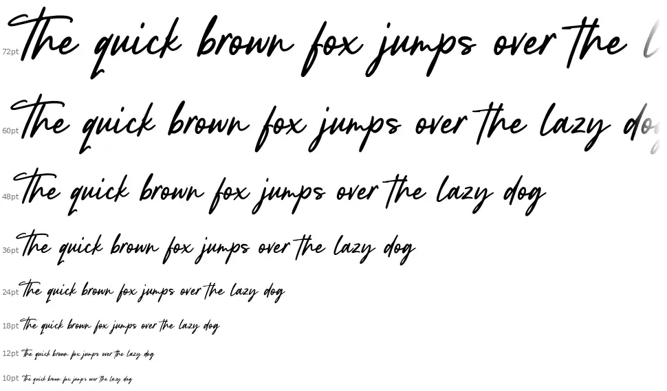 Lancaste Scriptfont waterfall