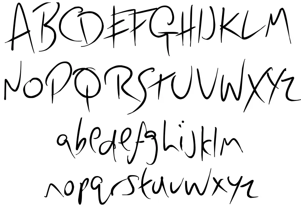 Lazy Writerfont specimens