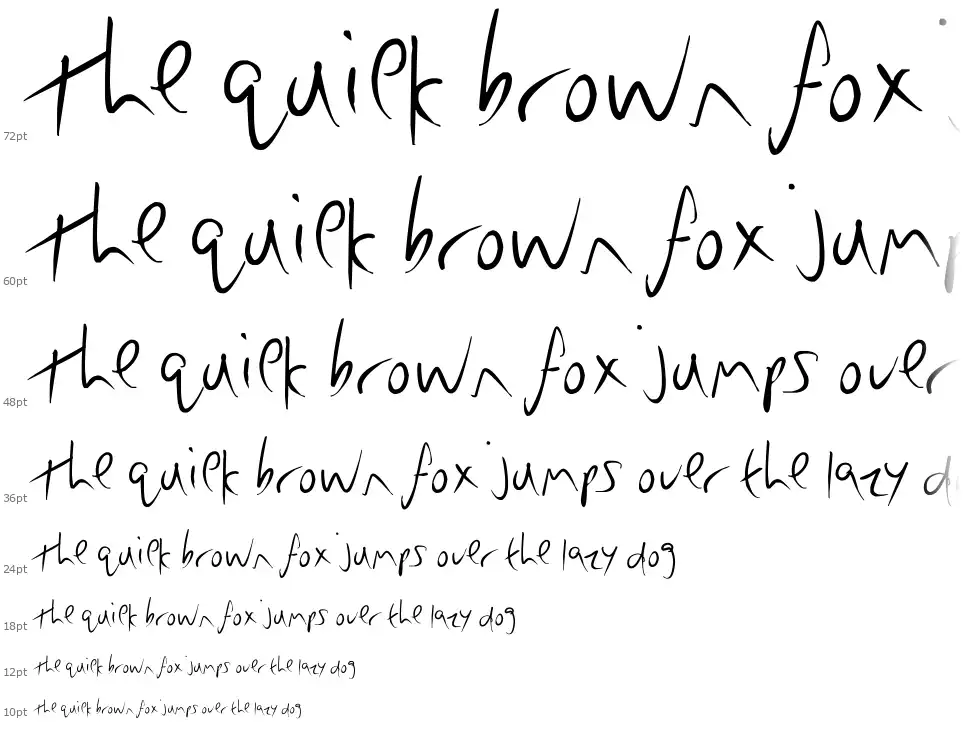 Lazy Writerfont waterfall