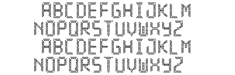 LED Stadion 7font specimens