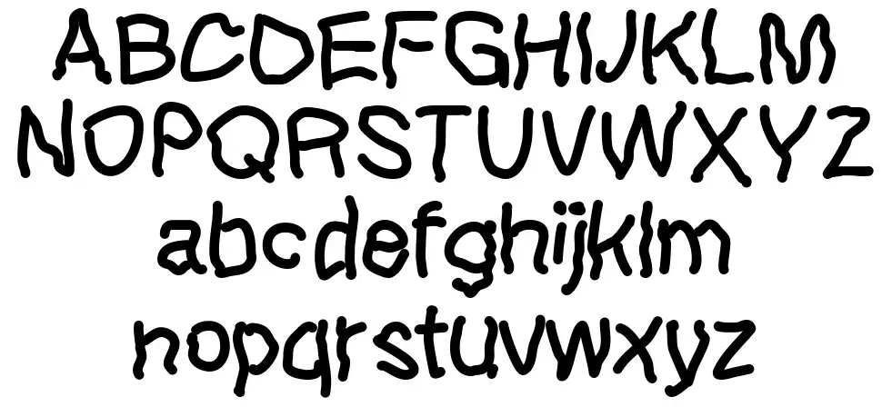 Left Hand Kidsfont specimens