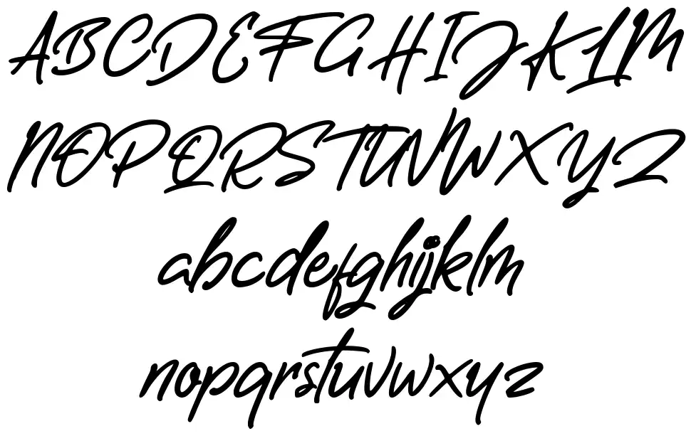 Letterally Handwrittenfont specimens