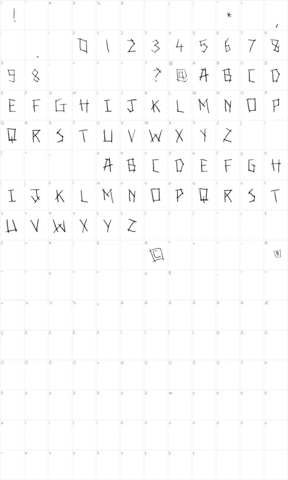 Looking forward to the weekend!font character map