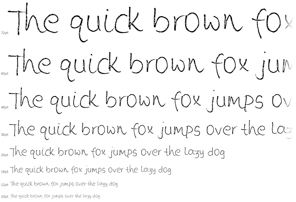 Loose Typewriterfont waterfall