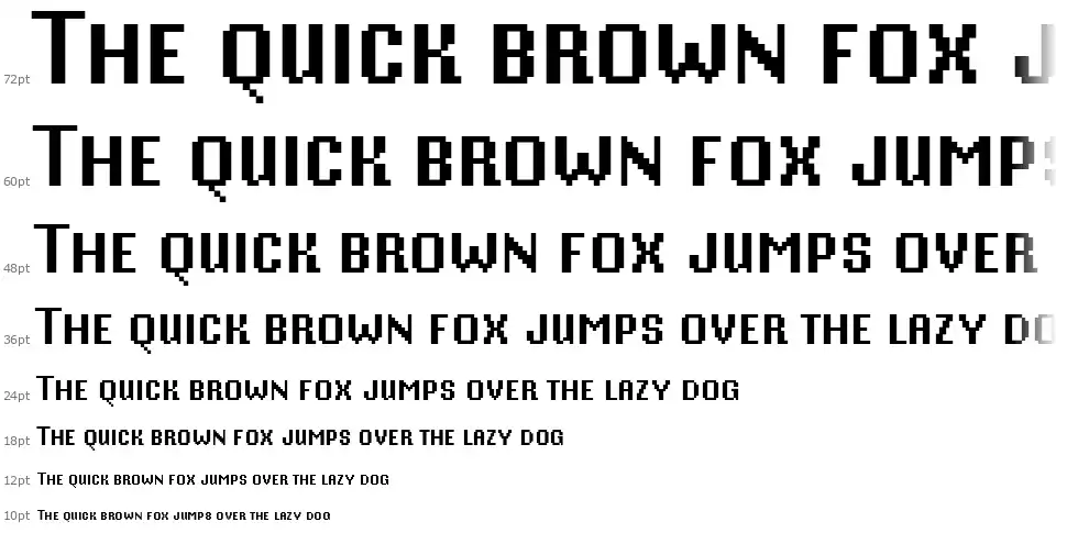 Mister Pixel 16font waterfall