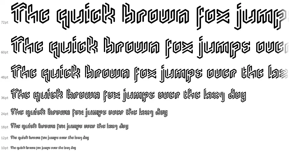 Monogram Roundedfont waterfall