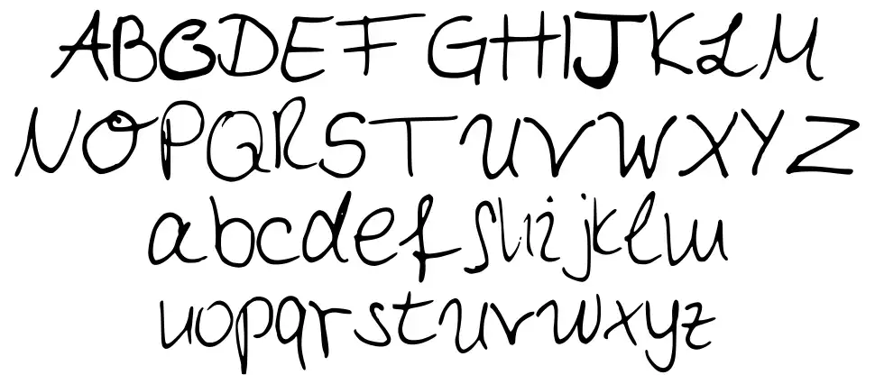My first Handwritingfont specimens