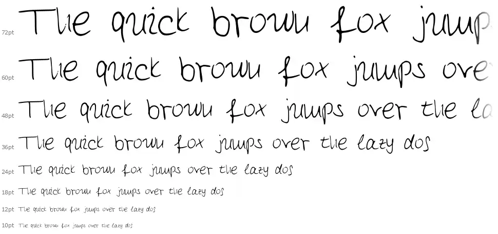 My first Handwritingfont waterfall