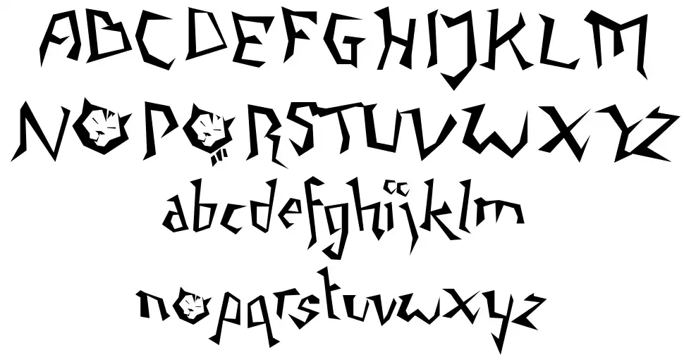 Napping Catfont specimens