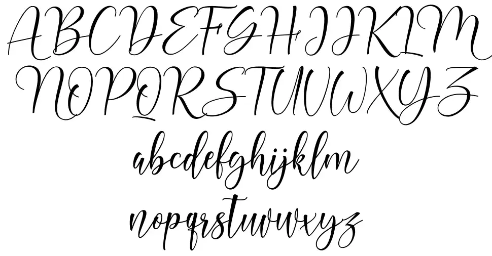 Nathalyn Espécimes Nathalynfont specimens