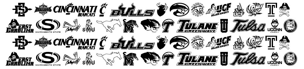 NCAA The Americansfont specimens