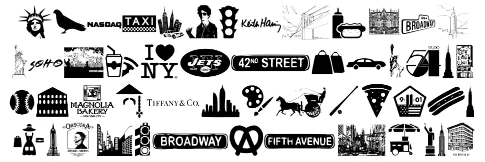 New York, New York 1font specimens