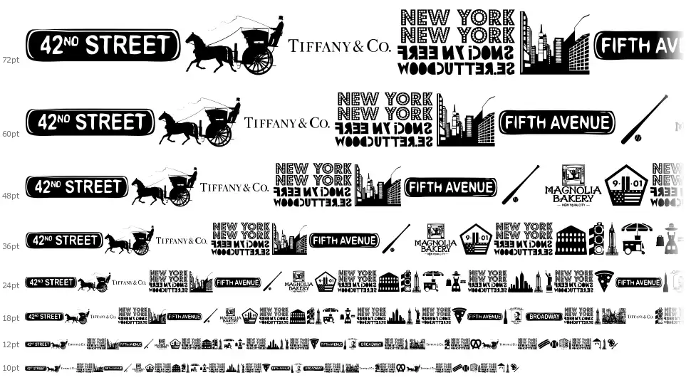 New York, New York 1font waterfall