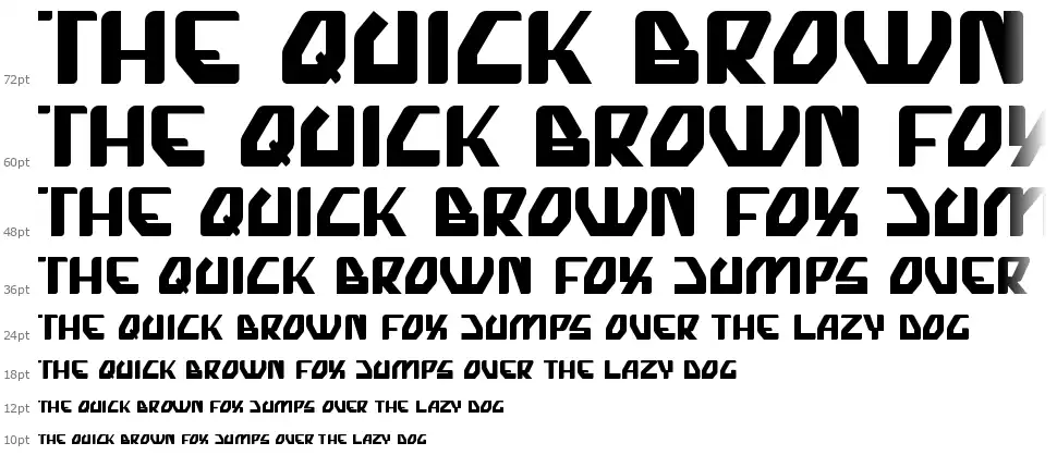 Nova Squadfont waterfall