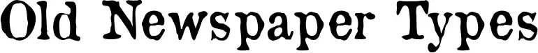 Old Newspaper Types