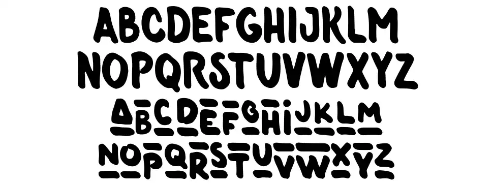 Oneerfont specimens