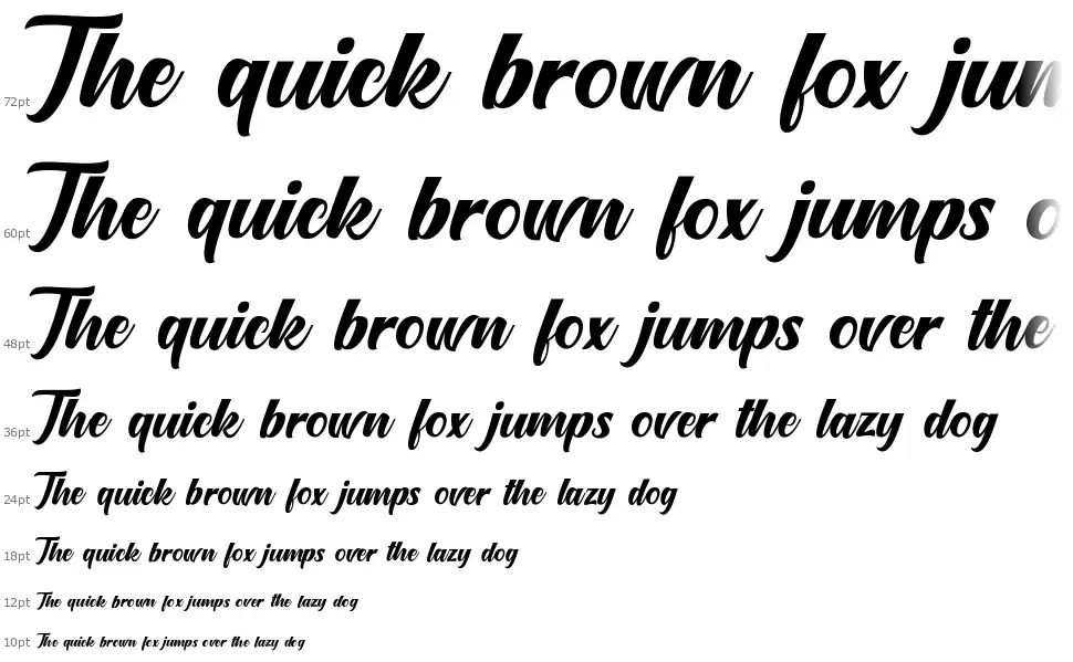 Onetime Scriptfont waterfall