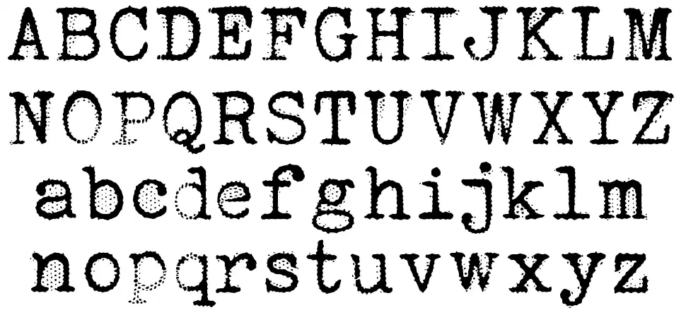 Orange Typewriterfont specimens