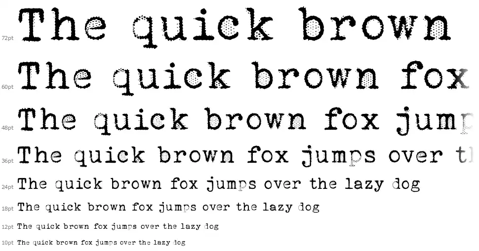 Orange Typewriterfont waterfall