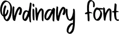Ordinary Font