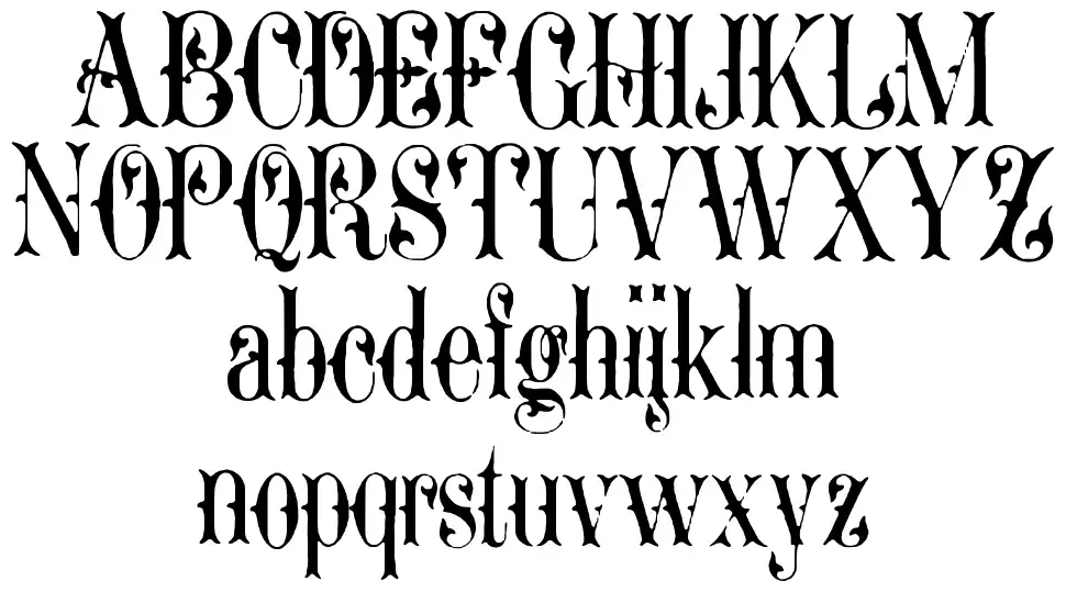 Ornamented, No. 1543 Espécimes Ornamented, No. 1543font specimens