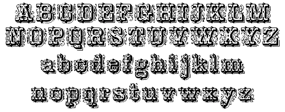Ornamented, No. 43 Espécimes Ornamented, No. 43font specimens