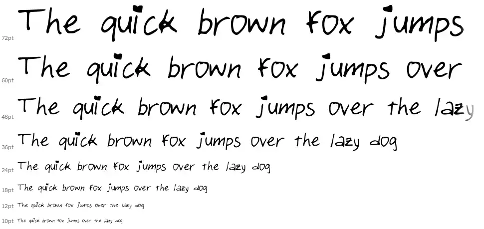 Paper Girlfont waterfall