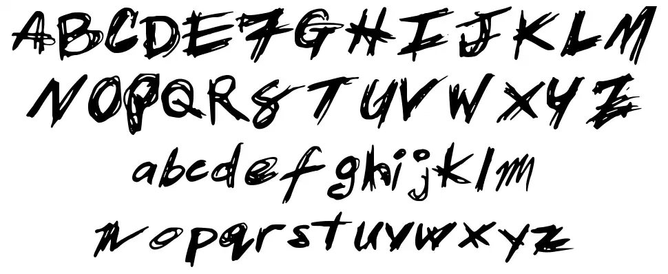 Patrick Scratchfont specimens