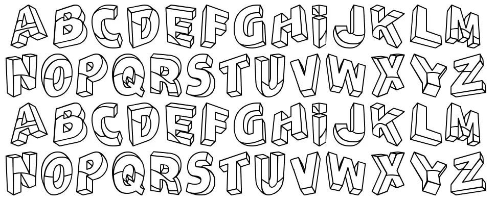 Perspectivo TFBfont specimens