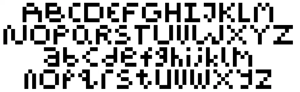 Pixel Block BBfont specimens