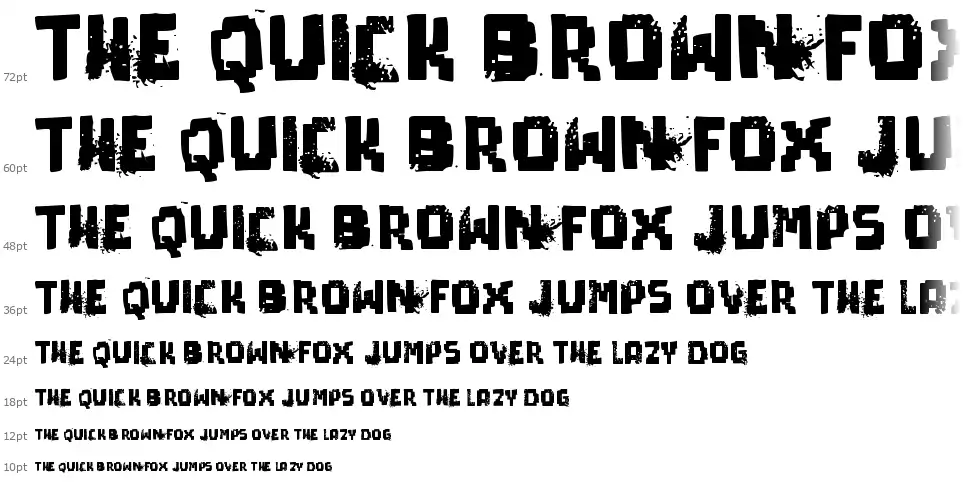 Pixel Deadfont waterfall