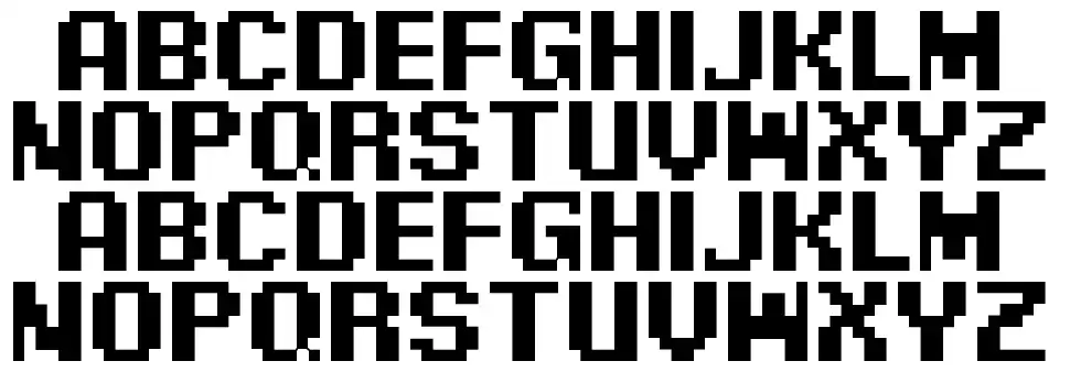 Pixel Digivolvefont specimens