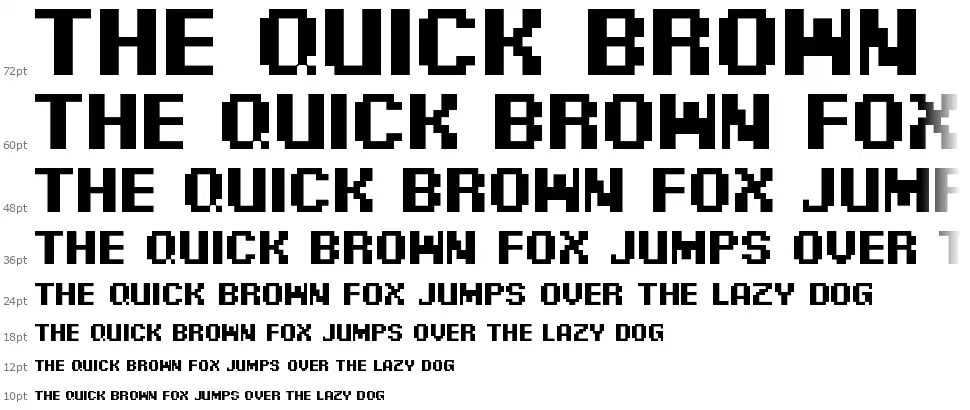Pixel Digivolvefont waterfall