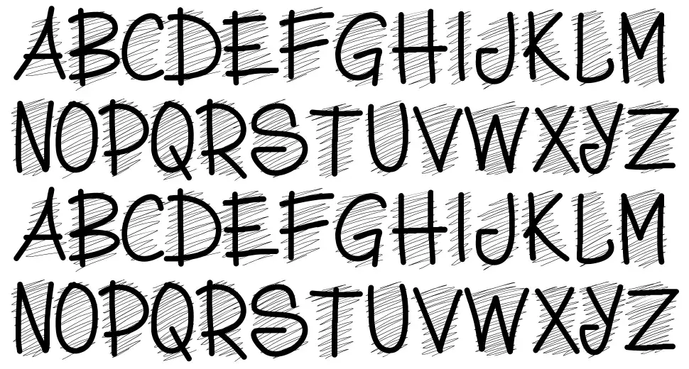 PW Scritchfont specimens