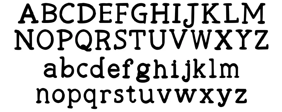 Robs Typewriterfont specimens