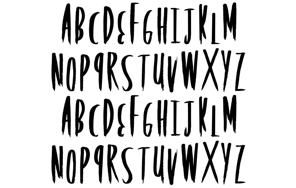 Rocking Posterfont specimens