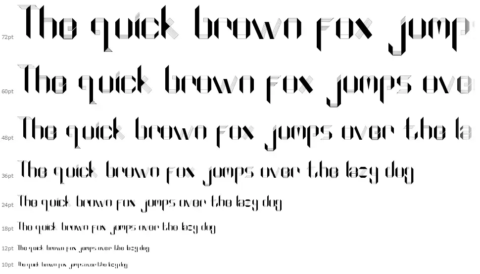 Rodriguez GeometricPaperfont waterfall