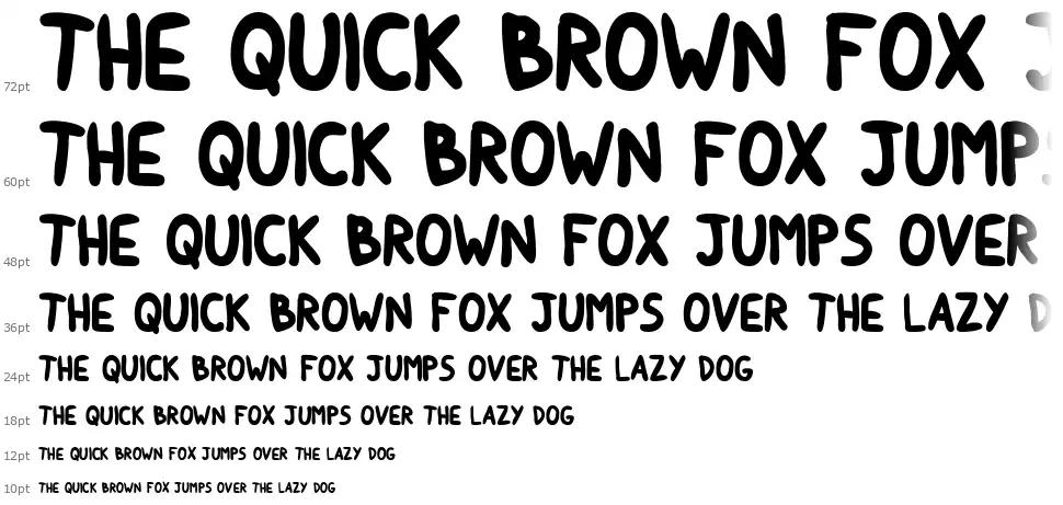 Round Irregularityfont waterfall