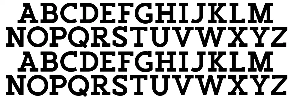 Salveation Slabfont specimens