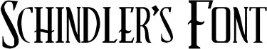 Schindler's Font