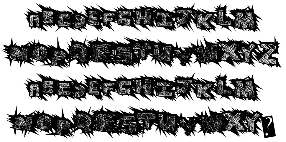 Scratchinglyfont specimens