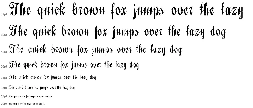 Script Text of 11,185font waterfall
