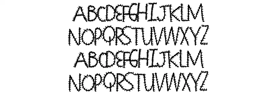 Seaming Stitchyfont specimens