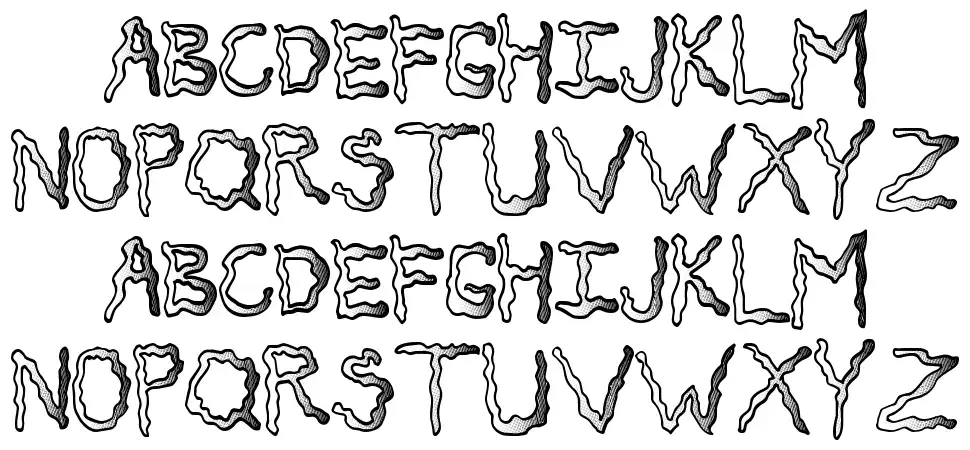 Secret Tickle MBfont specimens